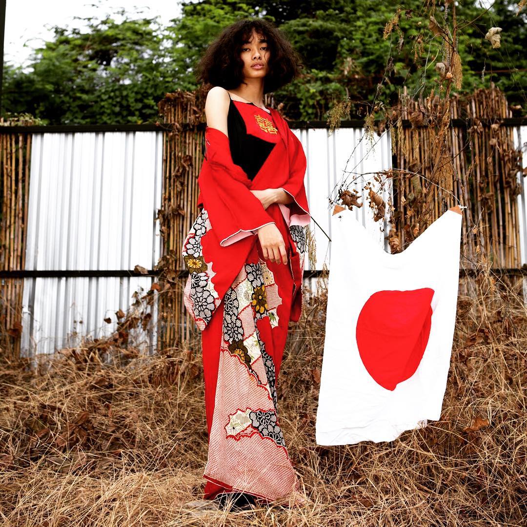 Customer wearing Sumo Vintage